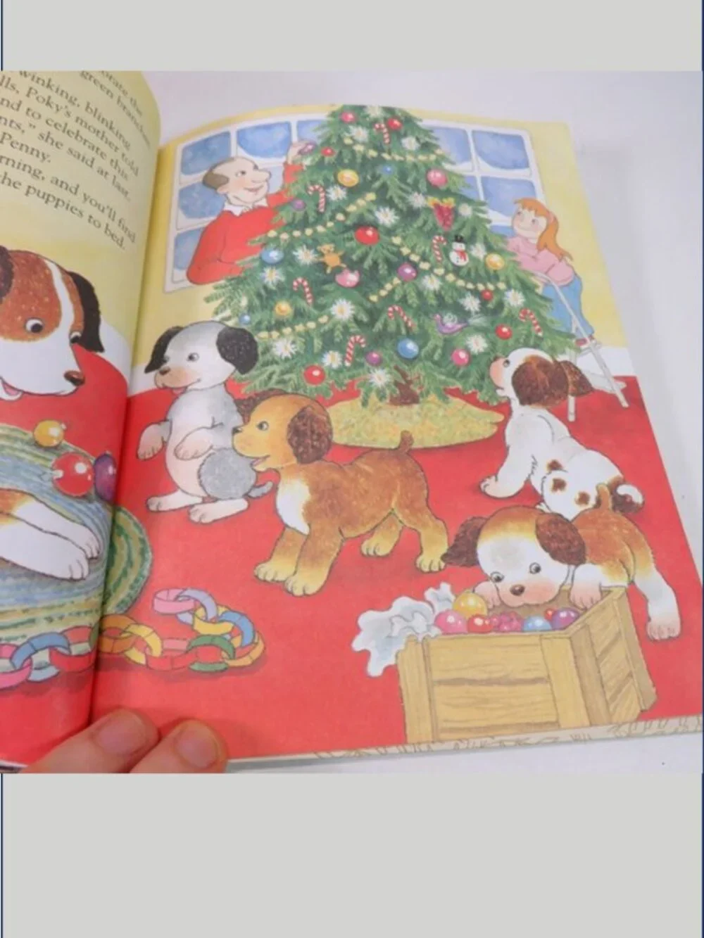 The Poky Little Puppy's First Christmas Little Golden Book 1993 Vintage hardback
